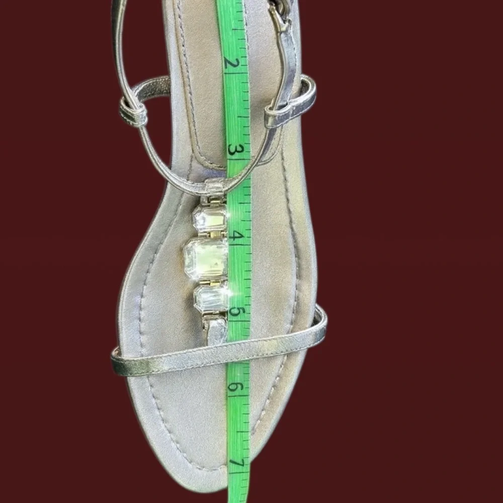 Prada Metallic Silver Strappy Heels - Picture 4 of 8